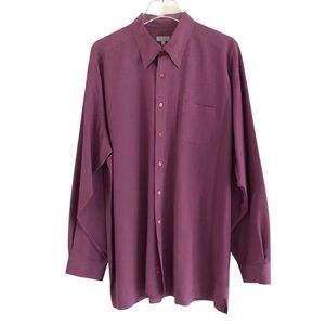 Ted Baker Mens Dress Shirt Maroon Large